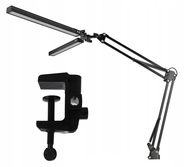 Smart LED LED stolní pracovní lampa CCT 2x10W 2x300Lm USB černá barva