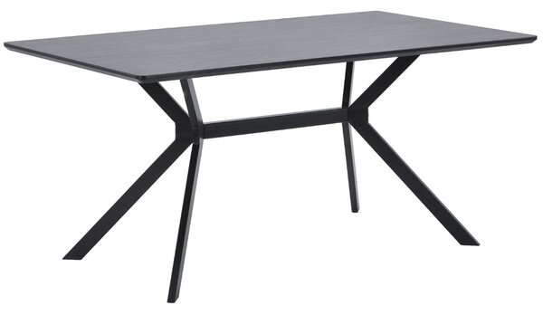 Hoorns Černý dřevěný jídelní stůl Arisa 160 x 90 cm