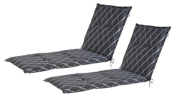 Livarno® Sada potahů na lehátko Valencia/Miami, 187 x 58 x 8 cm, 2dílná, pruhy/antracitová (800013085)