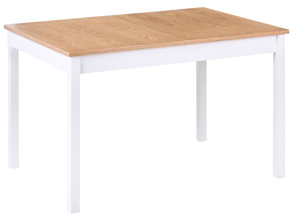 Rozkládací jídelní stůl HOUSTON Světle hnědá/Bílá 120/150 cm 90 cm Borovicové dřevo