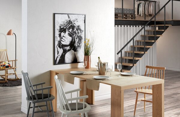 Světle šedý látkový podsedák Kave Home Silke 35 cm