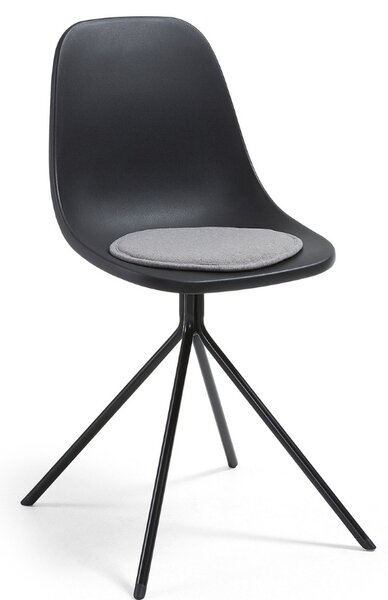 Světle šedý látkový podsedák Kave Home Silke 35 cm