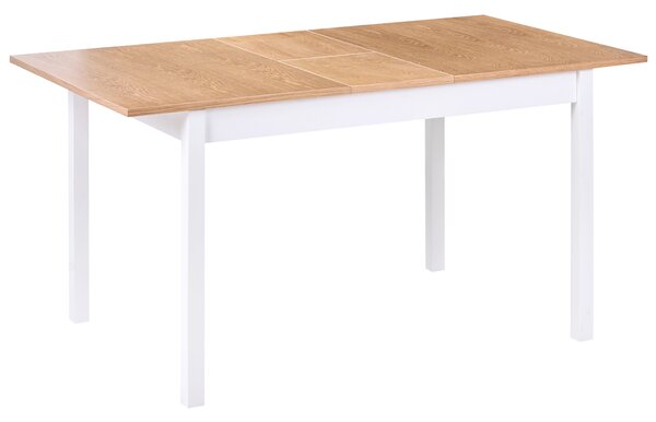 Rozkládací jídelní stůl HOUSTON Světle hnědá/Bílá 120/150 cm 90 cm Borovicové dřevo
