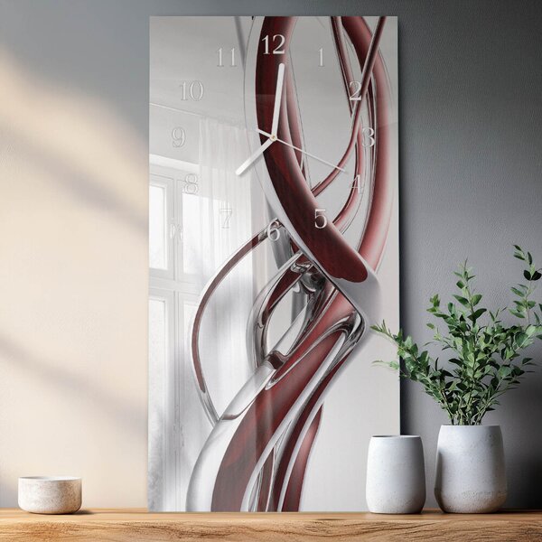 Skleněné hodiny vertikální Vzor zsppb-30x60-00091564