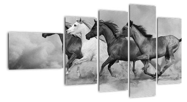 Obraz cválajících koňů (110x60cm)