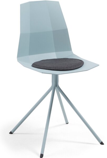 Grafitově šedý látkový podsedák Kave Home Silke 35 cm