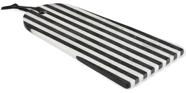 Černo bílé mramorové servírovací prkénko Kave Home Bergman 40,5 x 20 cm
