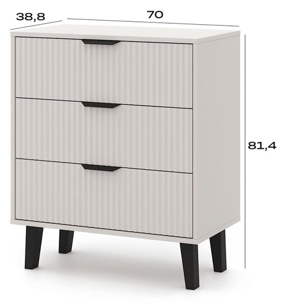 Komoda Borg Duo 3Š kašmír