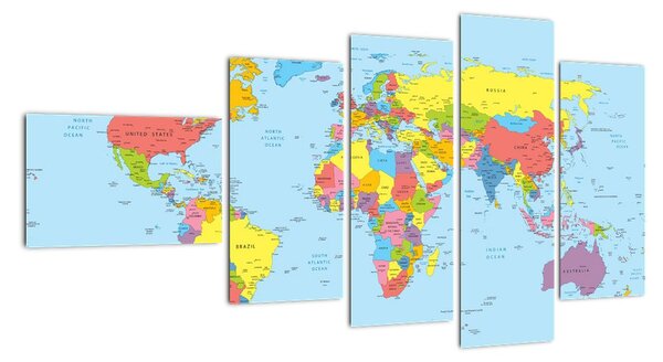 Mapa světa - obraz (110x60cm)