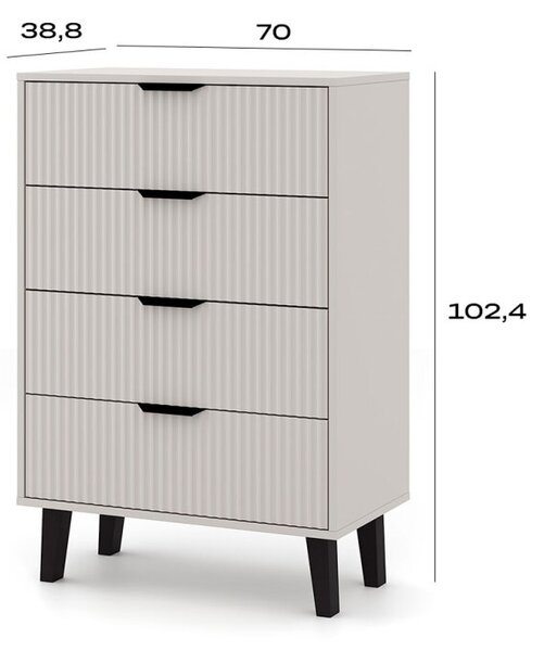 Komoda Borg Duo 4Š kašmír