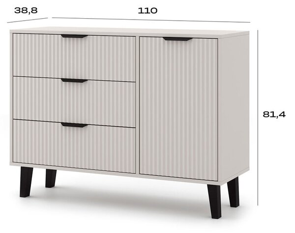 Komoda Borg Duo 1d3s kašmír