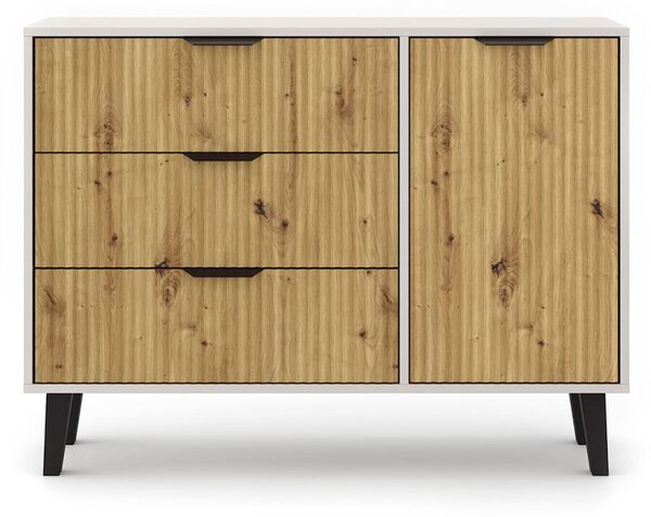 Komoda Borg Duo 1d3s kašmír / dub artisan