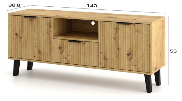 TV stolek Borg Duo 2d1s dub artisan