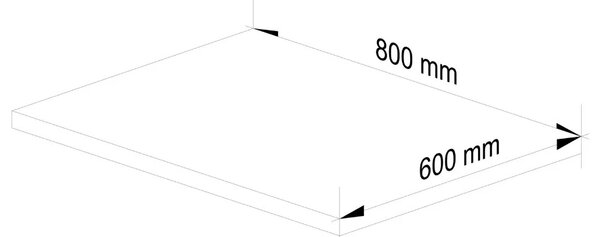 Kuchyňská deska VERMINA - 80x60x3,2 cm, dub sonoma