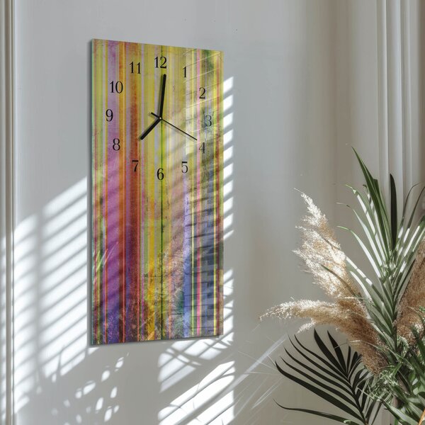 Skleněné hodiny vertikální Dřevo zsppc-30x60-00178126