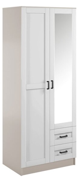Skříň se zrcadlem 2D2S Rama kašmír / bílá Kami