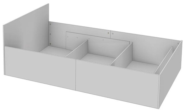 Jednolůžková postel 100x200 OMERYA s úložným prostorem - bílá