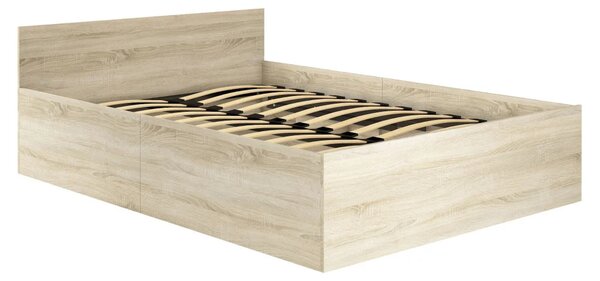 Jednolůžková postel 100x200 OMERYA s úložným prostorem - dub sonoma