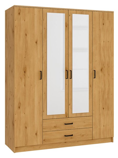 Skříň se zrcadlem 4d2s dub artisan Kami