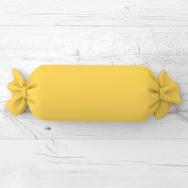 Biante Polštář válec bonbon Rongo RG-090 Světle žlutý 15x40 cm