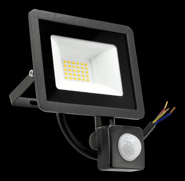 LED reflektor 30W 2700lm s pohybovým a soumrakový senzorem - IP65
