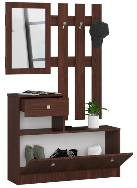Předsíňová stěna SIRIEL se zrcadlem - wenge