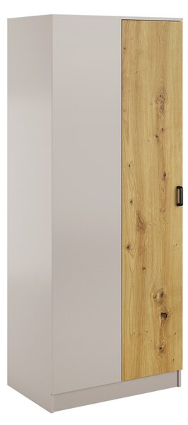 Skříň rohová 1D kašmír / dub artisan Kami
