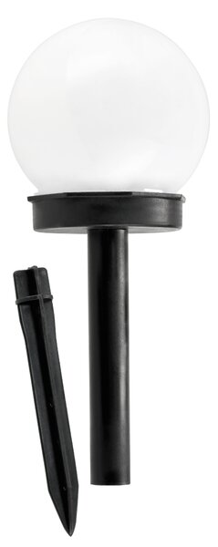 SADA 4 solárních zahradních lamp, LED, BÍLÉ, 10 cm, vodotěsné, IP44