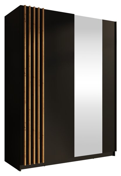 KONDELA Skříň, 2D-150, černá/dub artisan, BAJADERO TYP 1