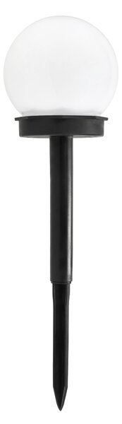 SADA 4 solárních zahradních lamp, LED, BÍLÉ, 10 cm, vodotěsné, IP44