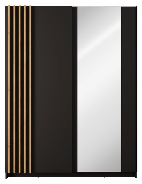 KONDELA Skříň, 2D-150, černá/dub artisan, BAJADERO TYP 1