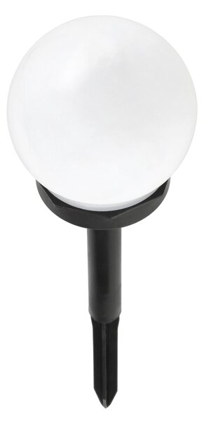 SADA 4 solárních zahradních lamp, LED, BÍLÉ, 10 cm, vodotěsné, IP44
