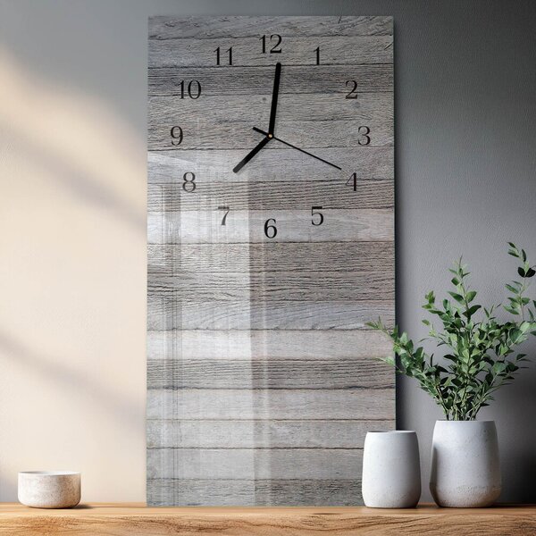 Skleněné hodiny vertikální Dřevo zsppc-30x60-00175128