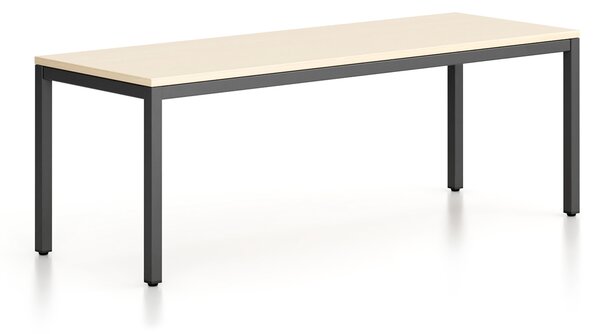 Lavice FRAME, černá podnož, 1685 x 404 x 468 mm, bříza
