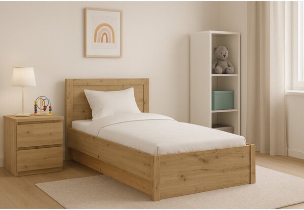 Postel 120x200 s úložným prostorem dub artisan Ayson