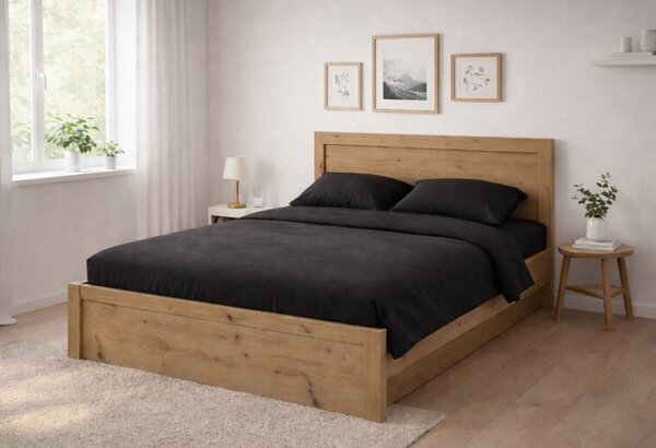 Postel 140x200 s úložným prostorem dub artisan Ayson