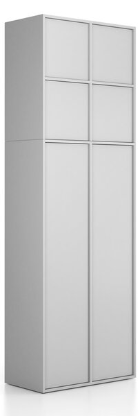 Nástavba pro skříně FRAME, 4x dveře, 872 x 450 x 854 mm, PUSH-lock, šedá