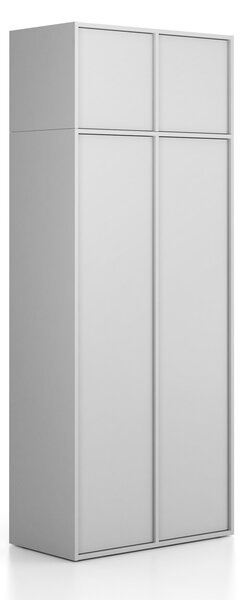 Nástavba pro skříně FRAME, 2x dveře, 872 x 450 x 427 mm, PUSH-lock, šedá
