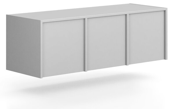 Nástavba pro skříně FRAME, 3x dveře, 1299 x 450 x 427 mm, PUSH-lock, šedá