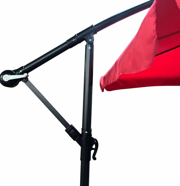 Velký polohovatelný slunečník ERYX - červený