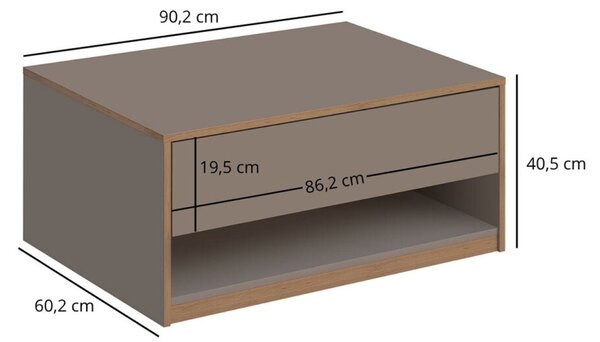Konferenční stolek 1s/90 šedý kubanit Complex
