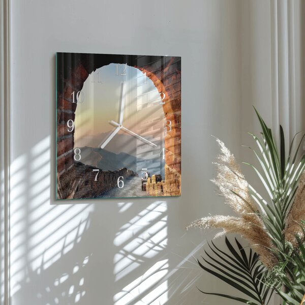 Skleněné hodiny Velká čínská zeď zskb-30x30-00086052