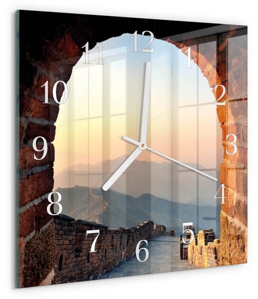 Skleněné hodiny Velká čínská zeď zskb-30x30-00086052