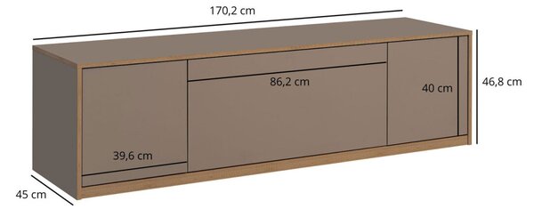 TV stolek 2d1k šedý kubanit Complex