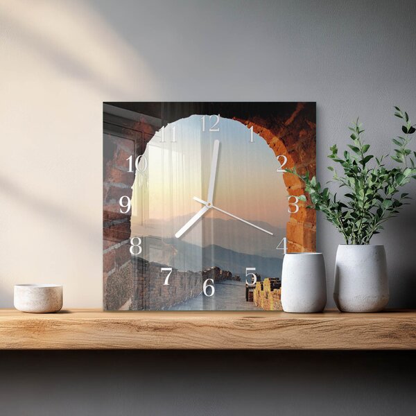 Skleněné hodiny Velká čínská zeď zskb-30x30-00086052