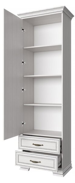 Regál se zrcadlem 1d2s fineline crema Tiffany II