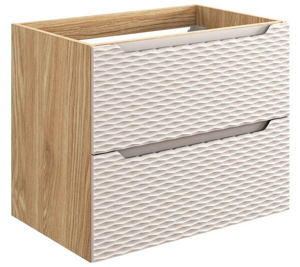 Comad Závěsná skříňka Ocean s deskou 70 cm béžová/dub olejovaný
