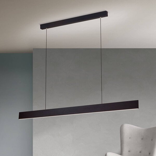 ORION LED závěsné světlo Gideon, up- & downlight, černá, stmívatelný, Černá, Obývací pokoj / jídelna, Hliník, Moderní
