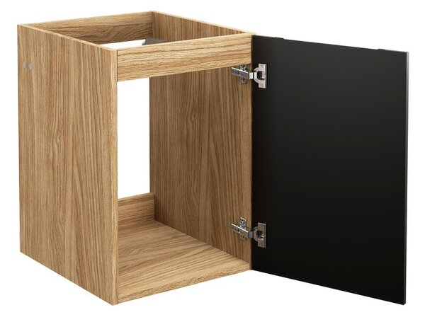 Comad Závěsná skříňka pod umyvadlo Luxor Black s deskou 70 cm černá/dub olejovaný