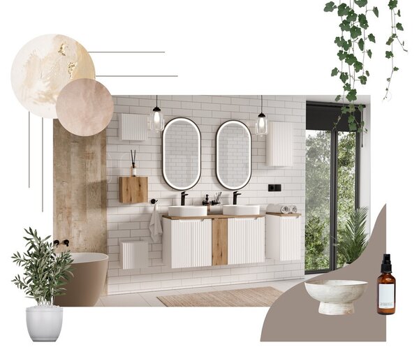 Comad Závěsná koupelnová skříňka Nova White 83-30-1D bílá
